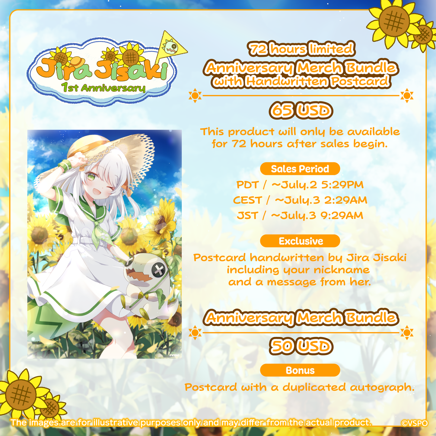 Jira Jisaki 1st Anniversary Merch