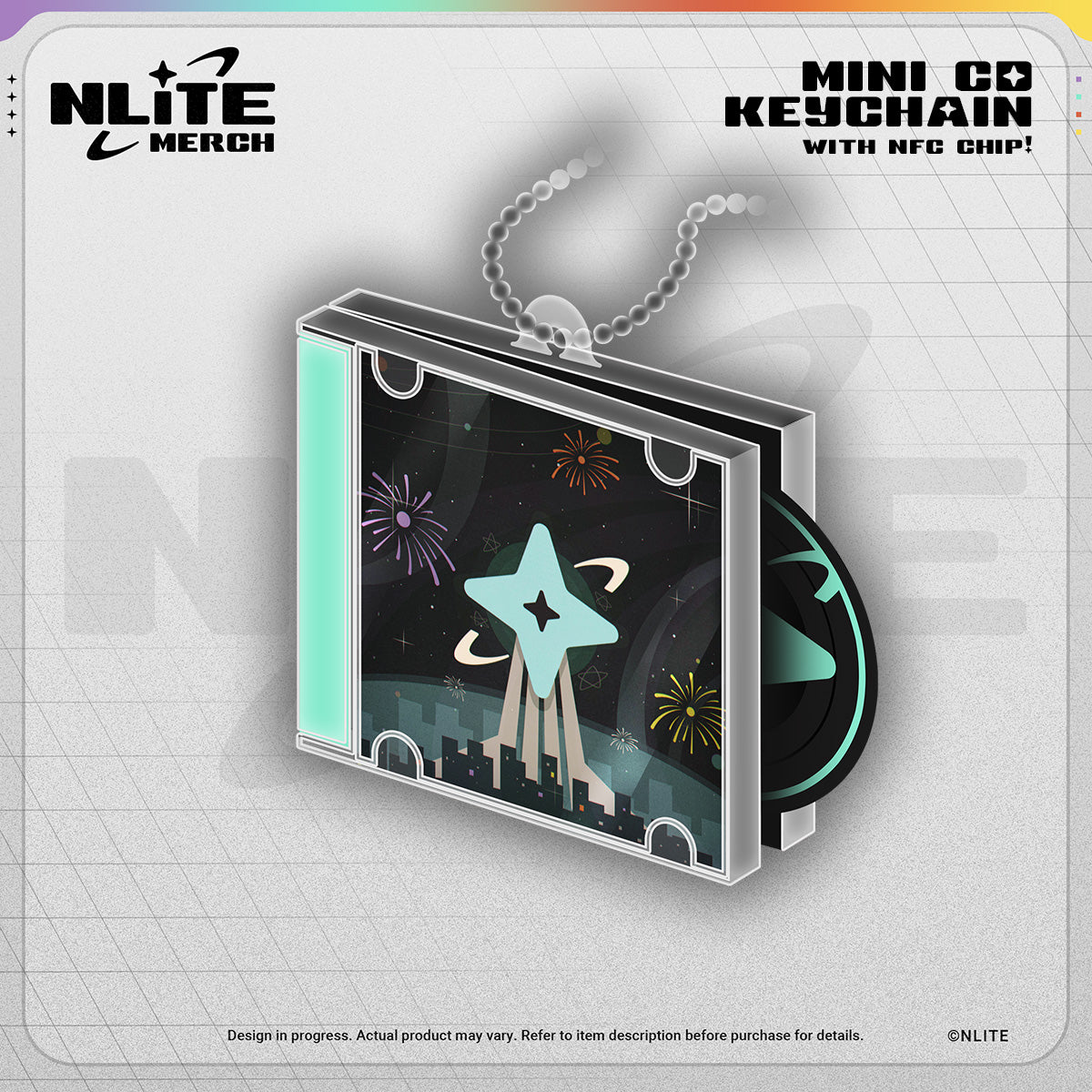 NLiTE CD Case Keychain with NFC Chip