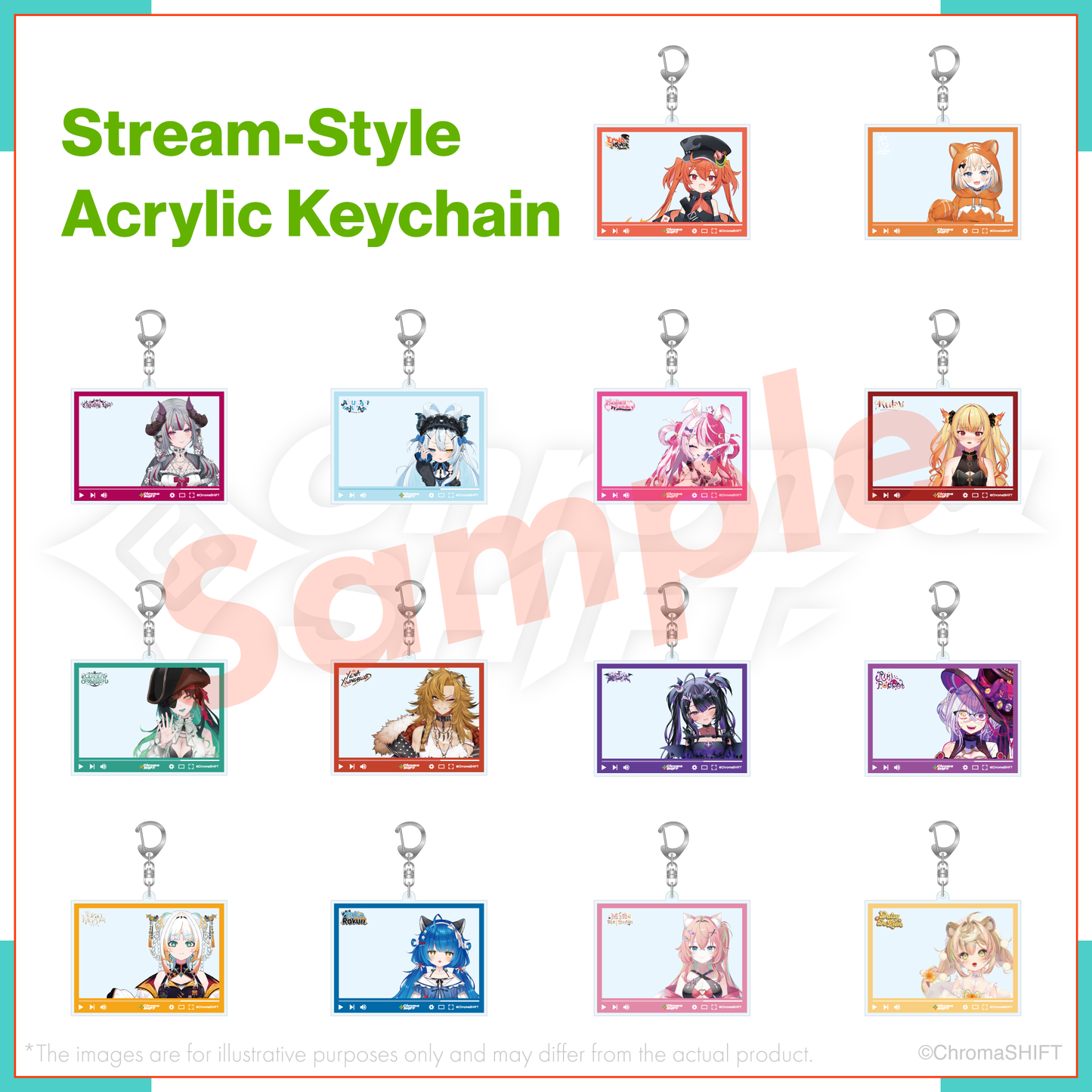 ChromaSHIFT Regular Collection - Stream-Style Acrylic Keychain