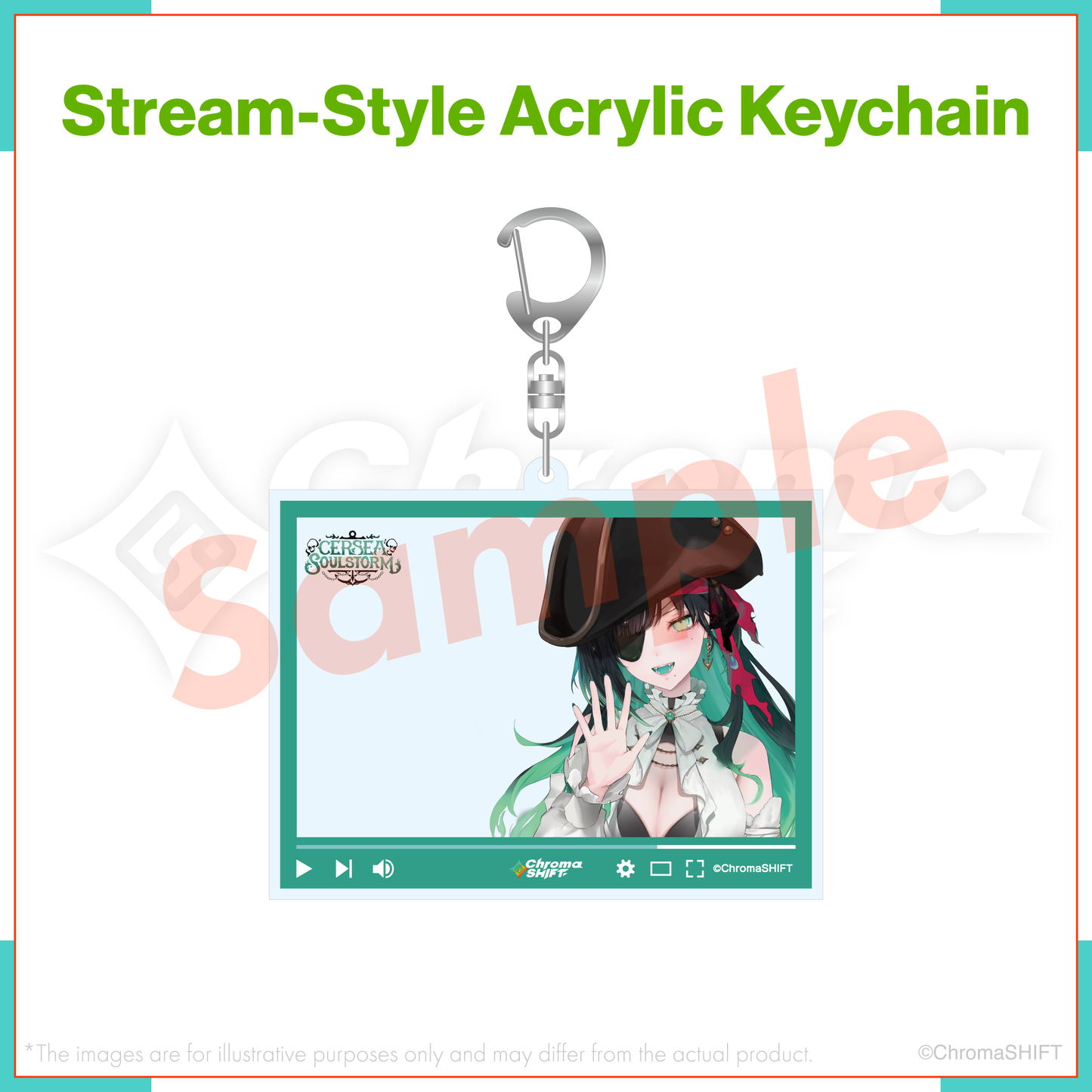 ChromaSHIFT Regular Collection - Stream-Style Acrylic Keychain
