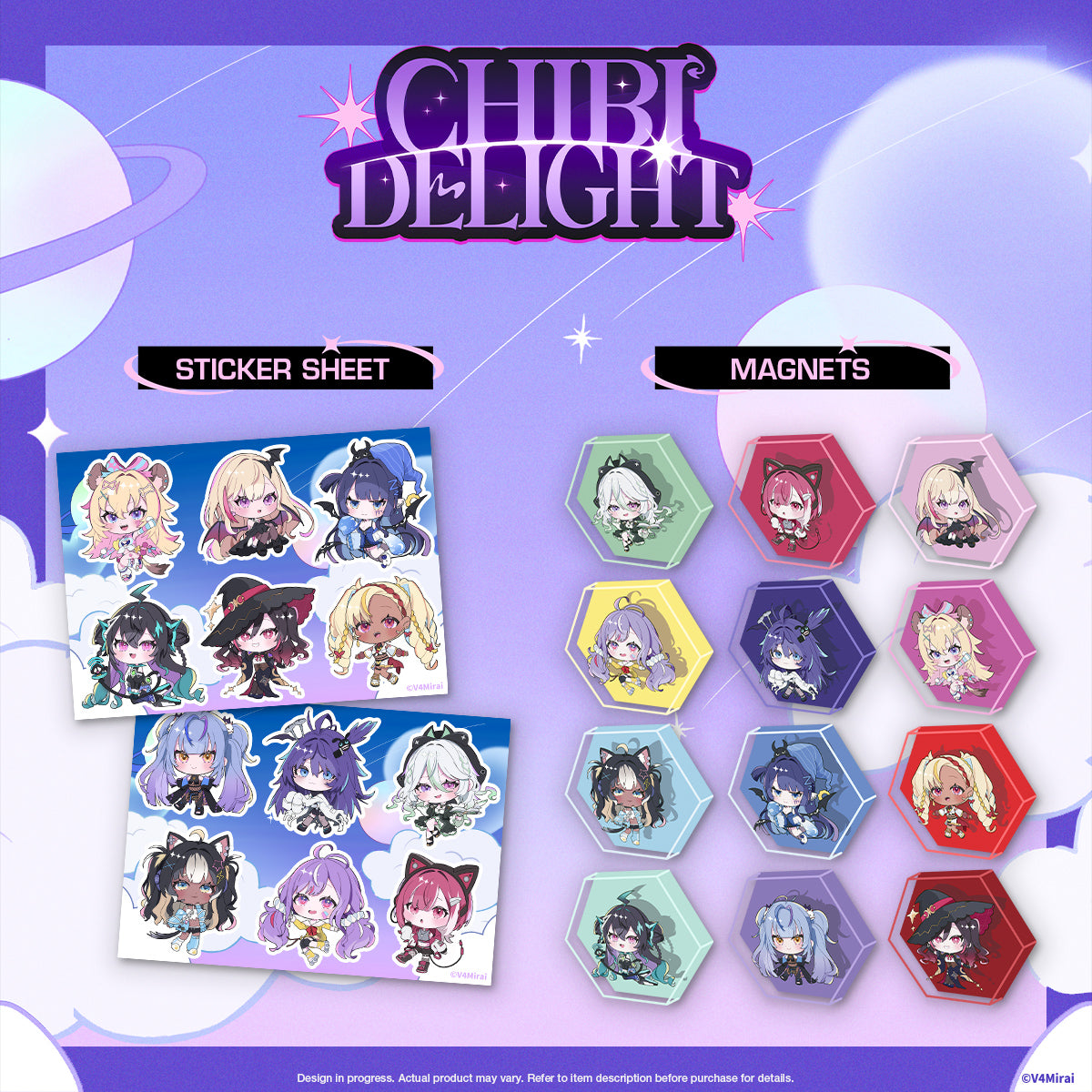 Chibi Delight Merch - Set of Sticker Sheets