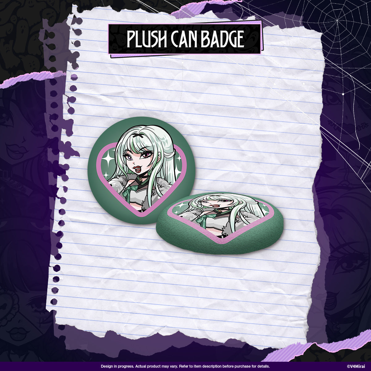 Lunalia Halloween Merch - Plush Can Badge