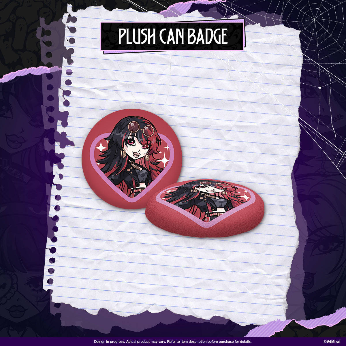 Lunalia Halloween Merch - Plush Can Badge