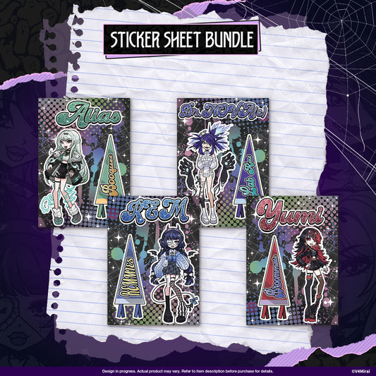 Lunalia Halloween Merch - Sticker Sheet Bundle