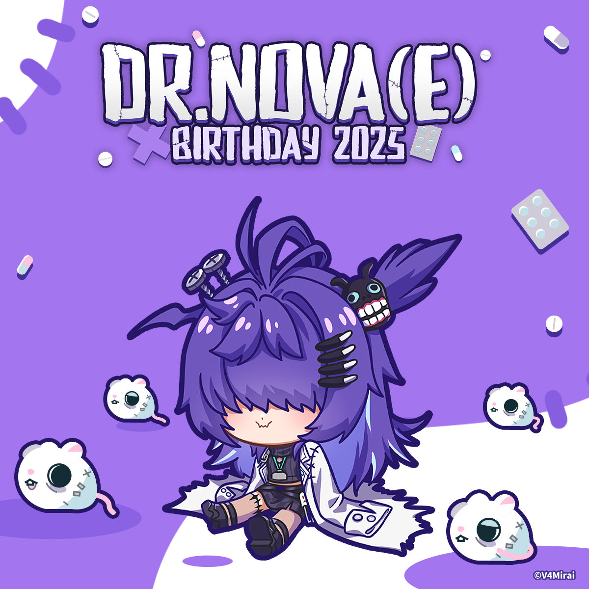 Dr.NOVA(e) Birthday Merch 2025 - Sticker Sheet