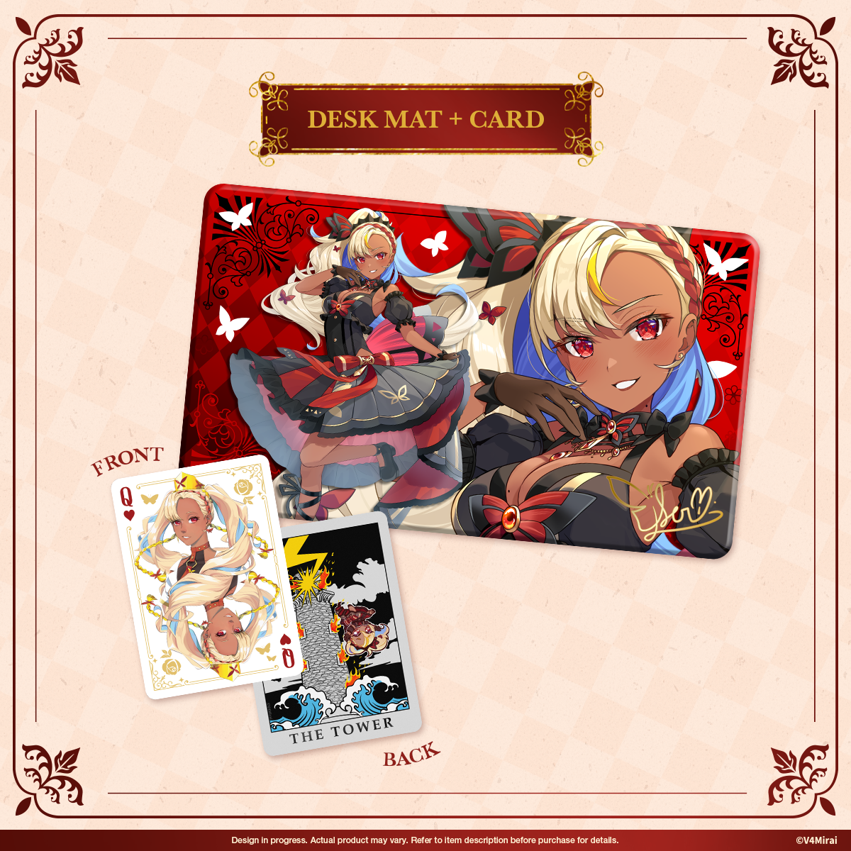 Desk Mat + Card Set - Serina Maiko Outfit 2.0 Anniversary Merch