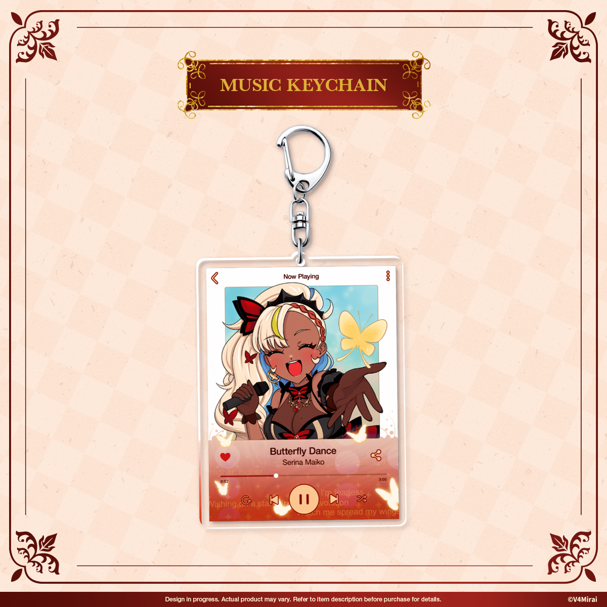 Holographic Music Keychain - Serina Maiko Outfit 2.0 Anniversary Merch