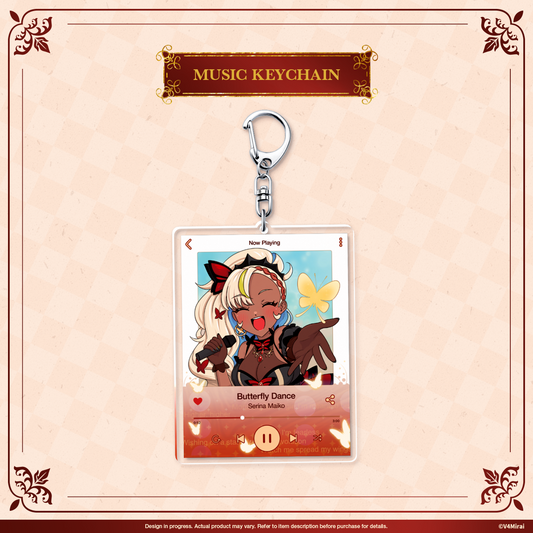 Holographic Music Keychain - Serina Maiko Outfit 2.0 Anniversary Merch