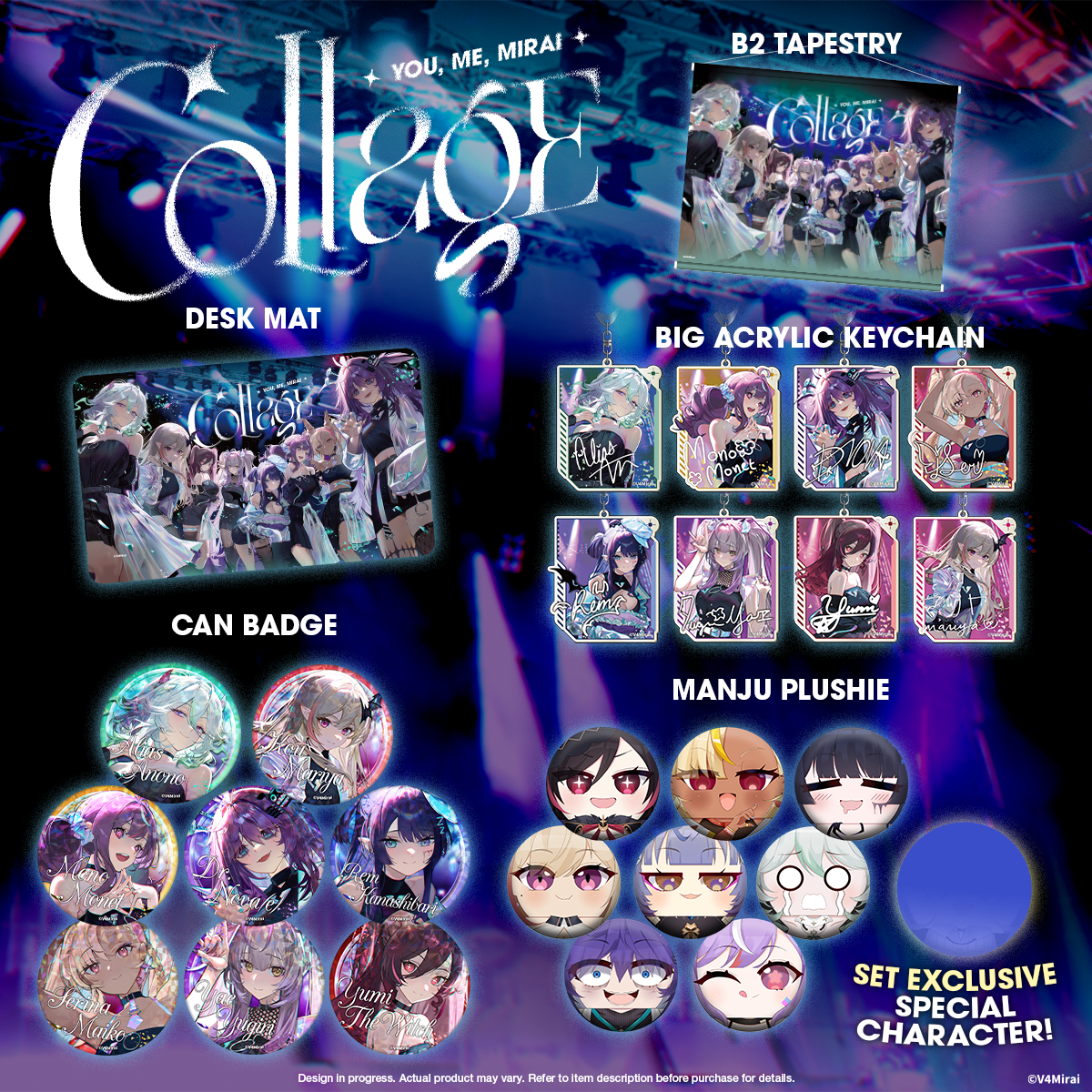 V4Mirai 1st Year Anniversary Merch - B2 Tapestry