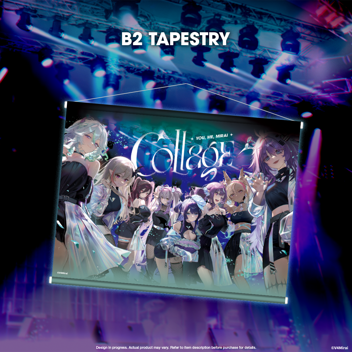 V4Mirai 1st Year Anniversary Merch - B2 Tapestry