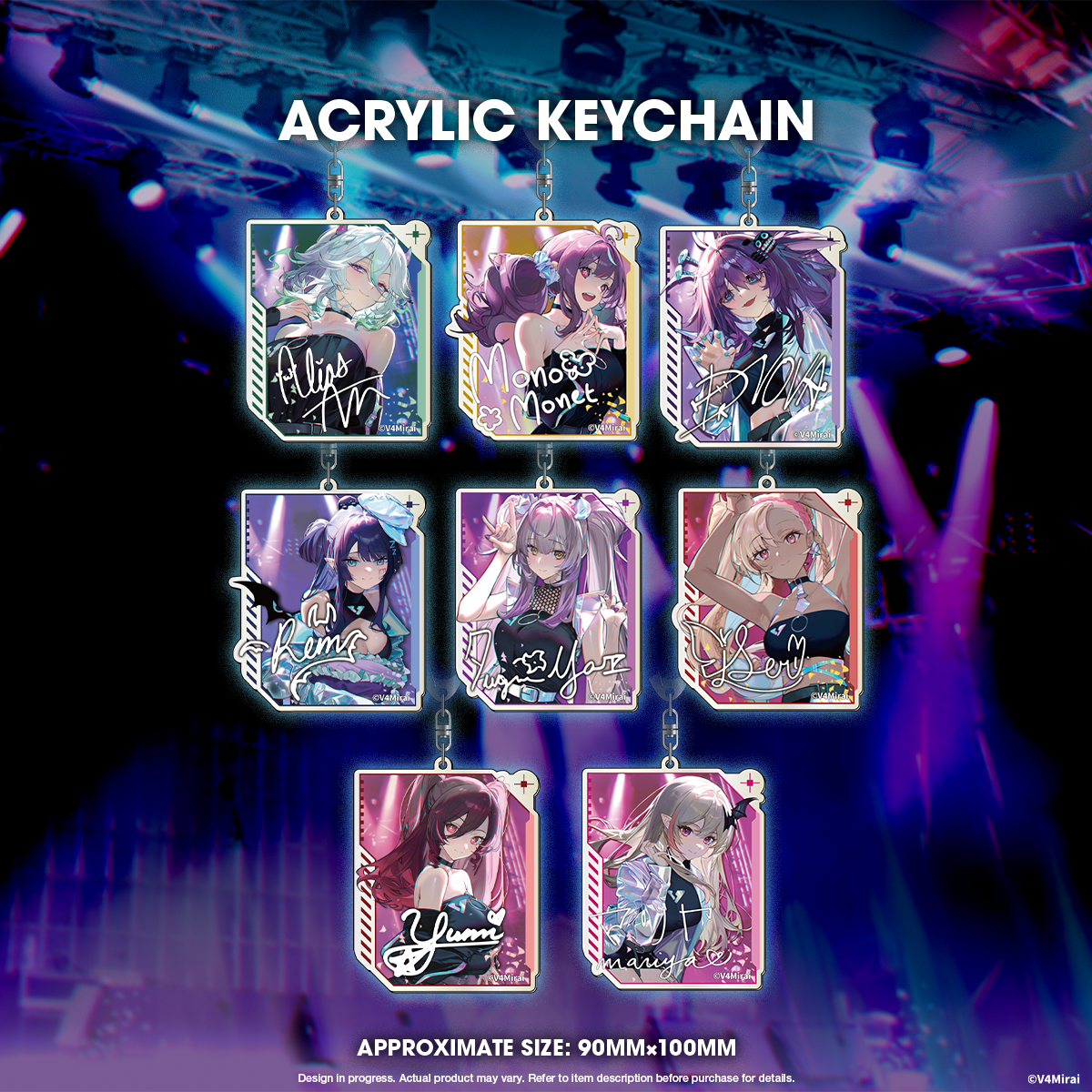 V4Mirai 1st Year Anniversary Merch - Acrylic Keychain