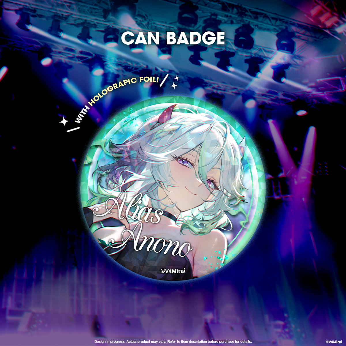 Can Badge - V4Mirai 1st Year Anniversary Merch
