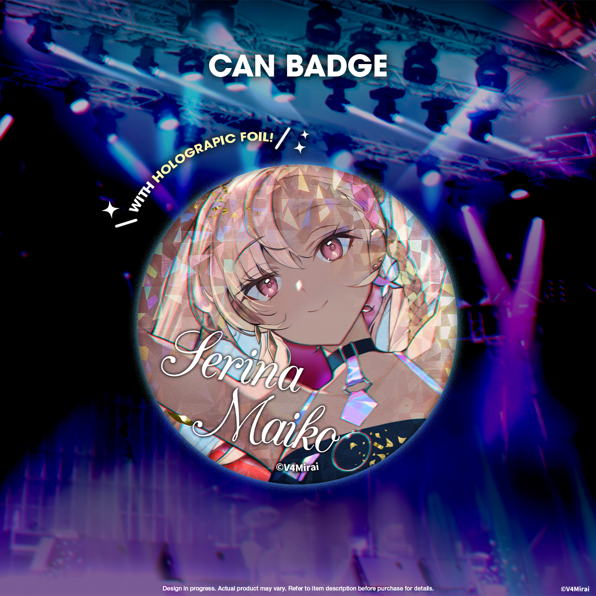 Can Badge - V4Mirai 1st Year Anniversary Merch