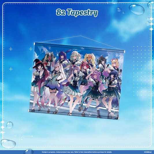 V4Mirai 2nd Anniversary Merch - B2 Tapestry