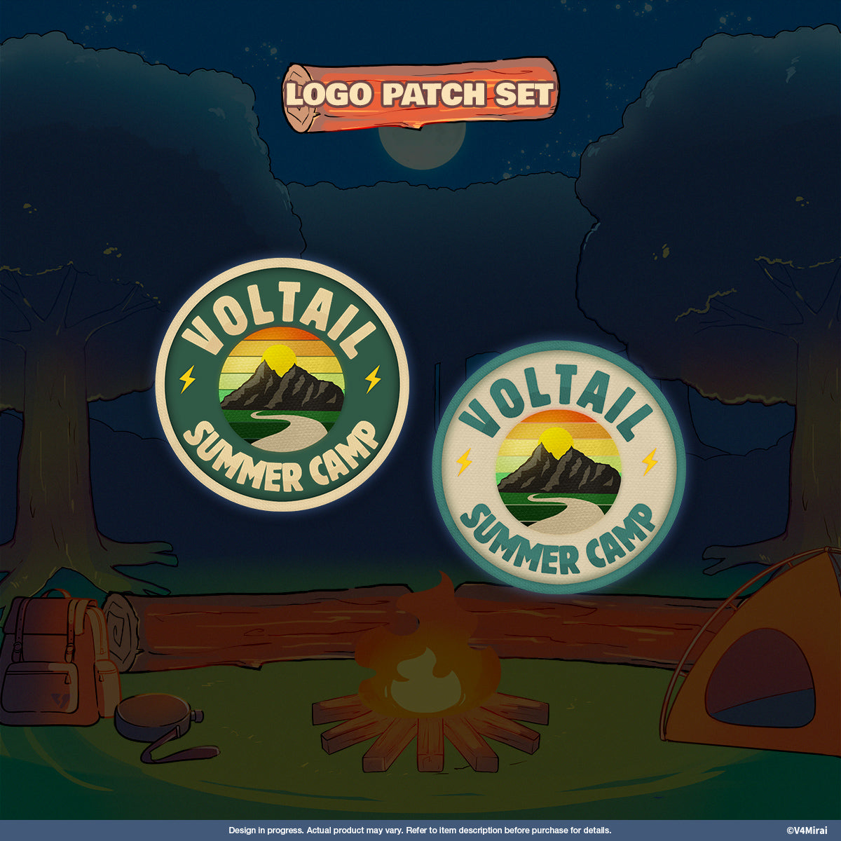 Voltail Summer Camp Merch - Logo Patch set of two