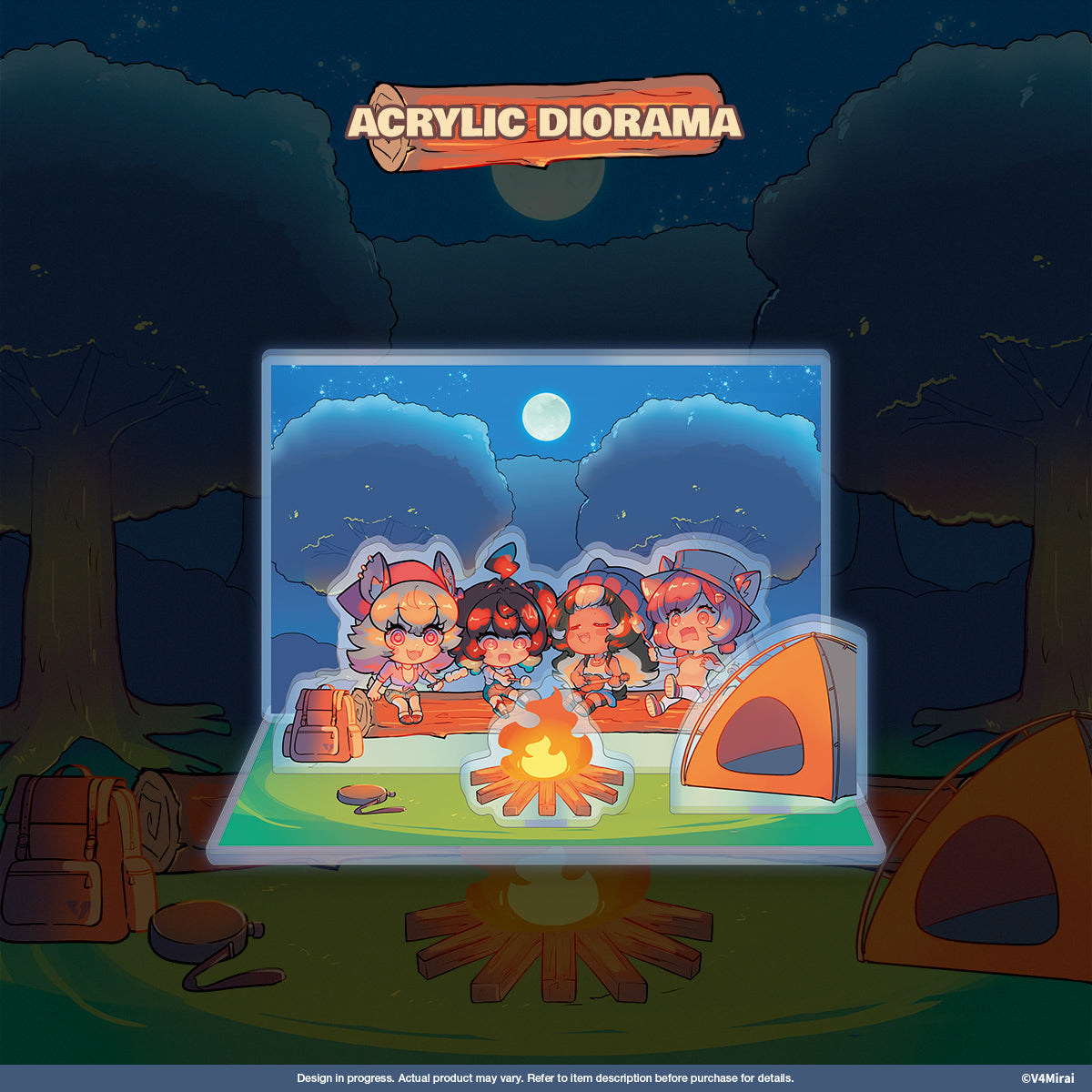 Voltail Summer Camp Merch - Acrylic Diorama
