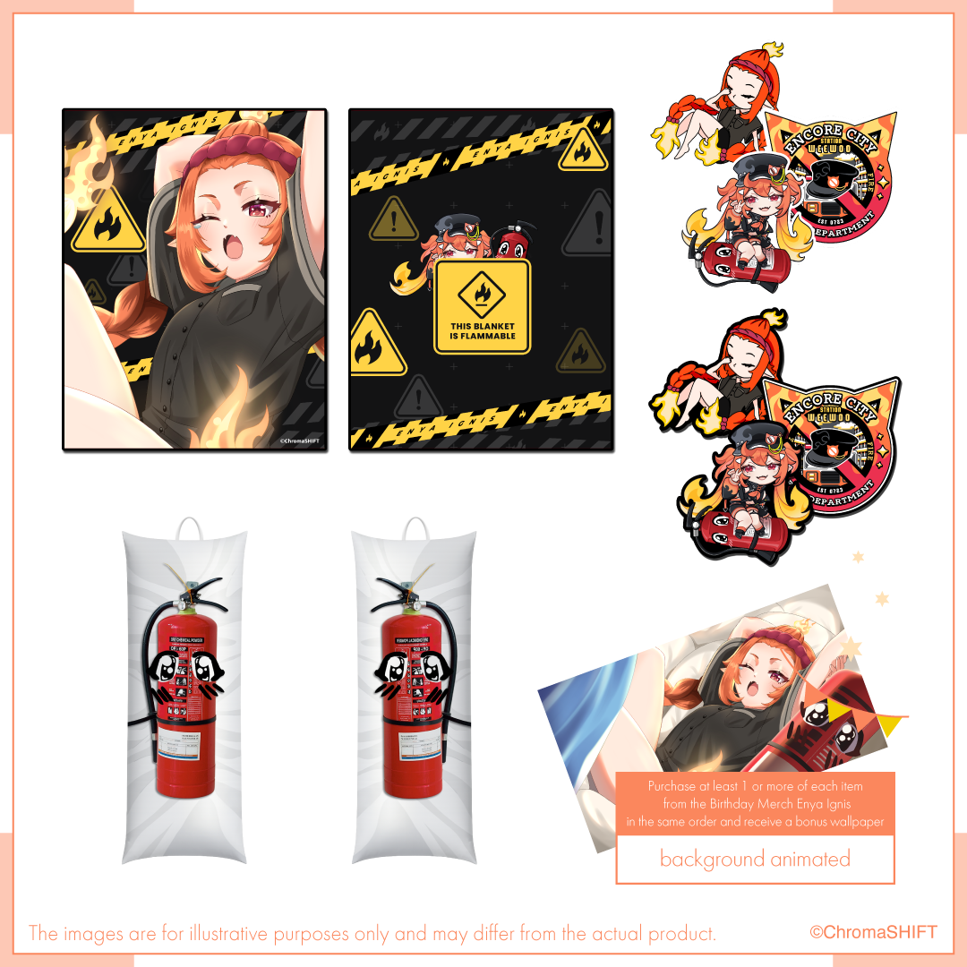 Enya Ignis Birthday Merch 2025 - Patches and Sticker Bundle