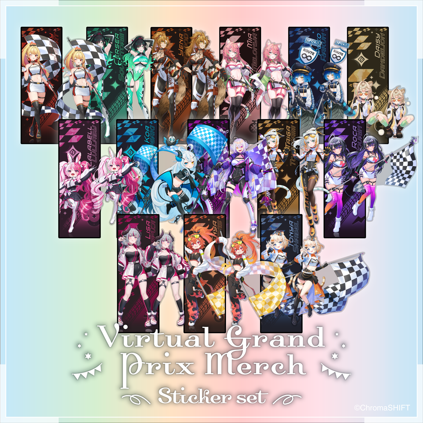 Virtual Grand Prix Merch - Sticker Set