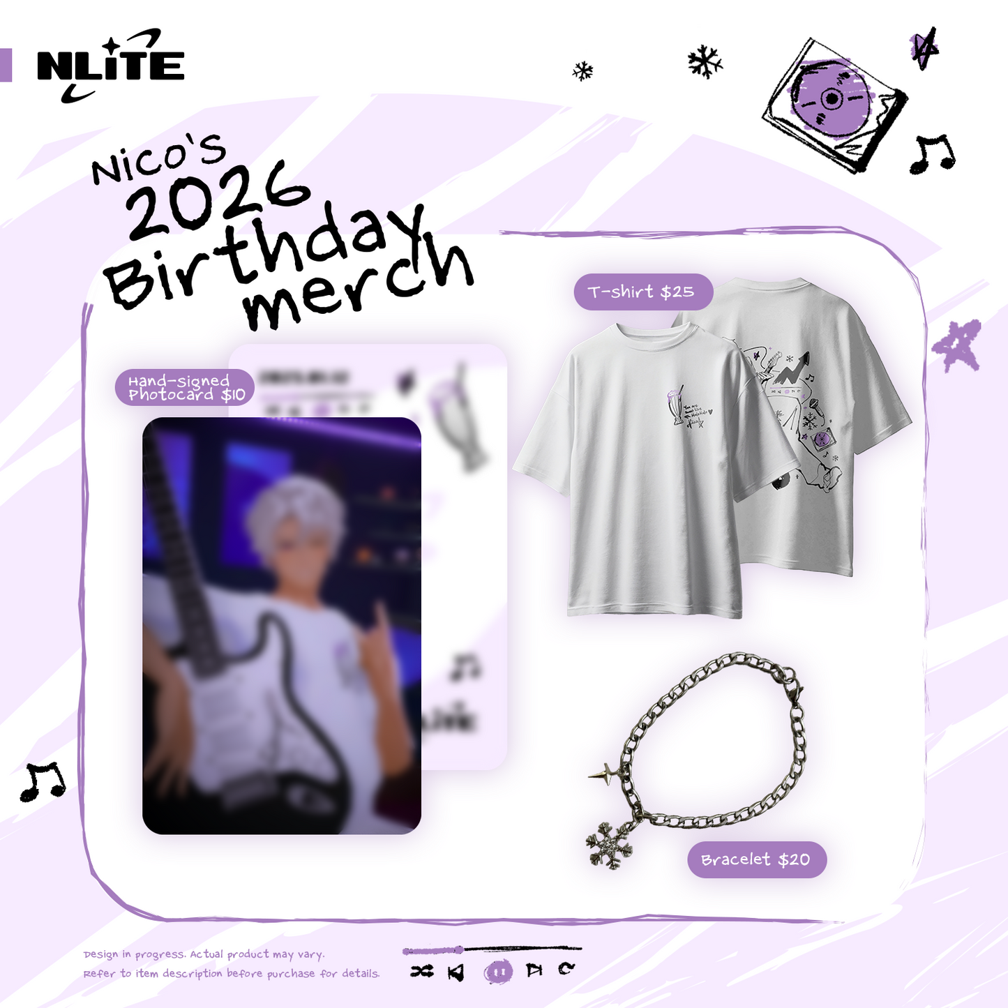 NLiTE - Nico Birthday Merch 2026