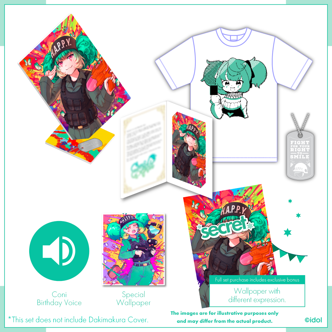 Coni Confetti Birthday Merch 2024