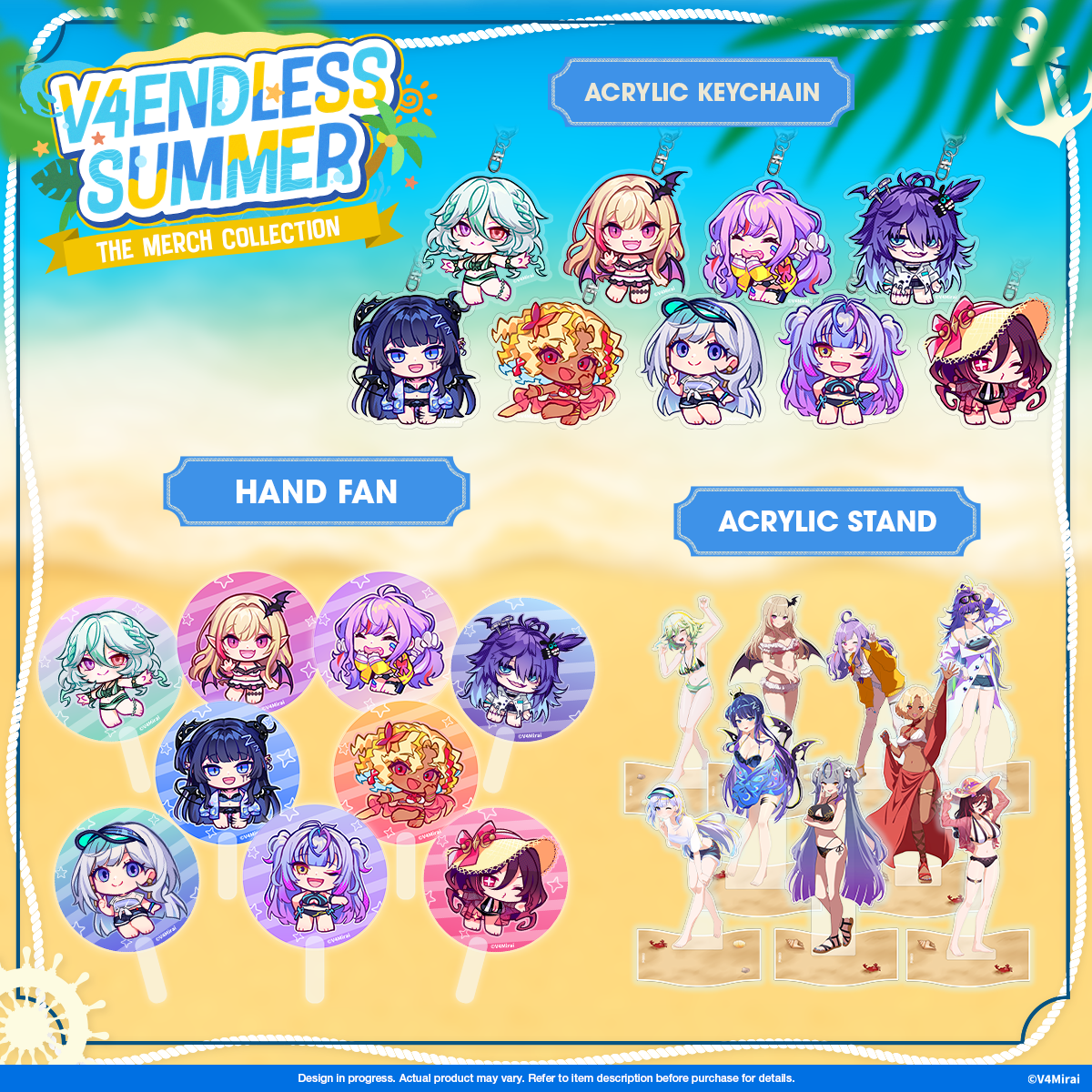 Summer Keychain "Vee Sensei" - V4EndlessSummer 2024