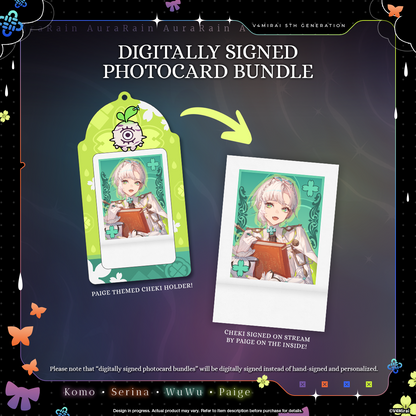 Aurarain Debut Merch - Digitally Signed Photocard Bundle