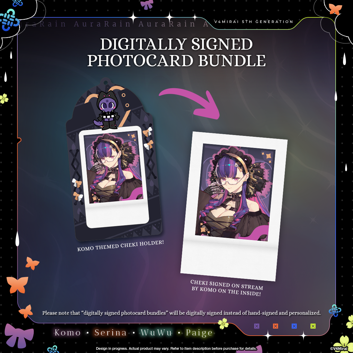 Aurarain Debut Merch - Digitally Signed Photocard Bundle