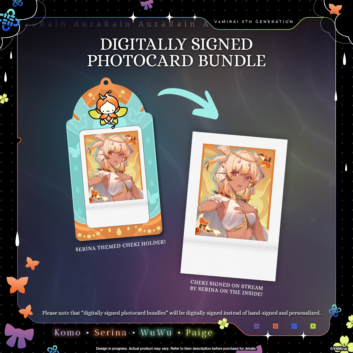 Aurarain Debut Merch - Digitally Signed Photocard Bundle