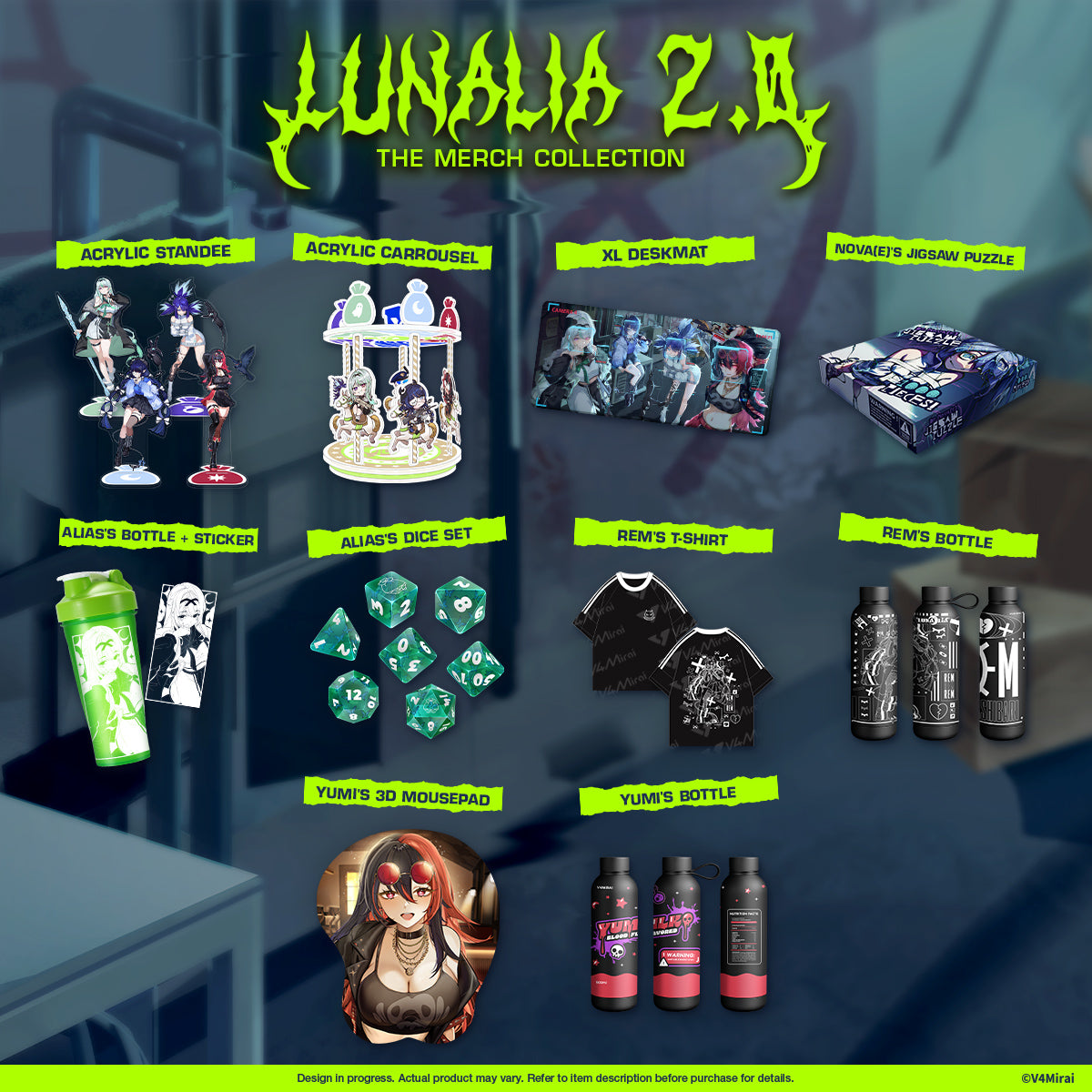Lunalia Outfit 2.0 Merch - Yumi's 3D Mousepad