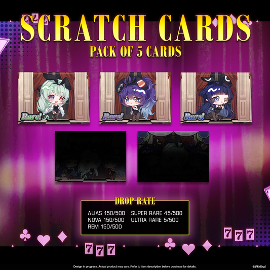 Lunalia 2nd Anniversary Merch - Scratch Cards (Pack of 5)