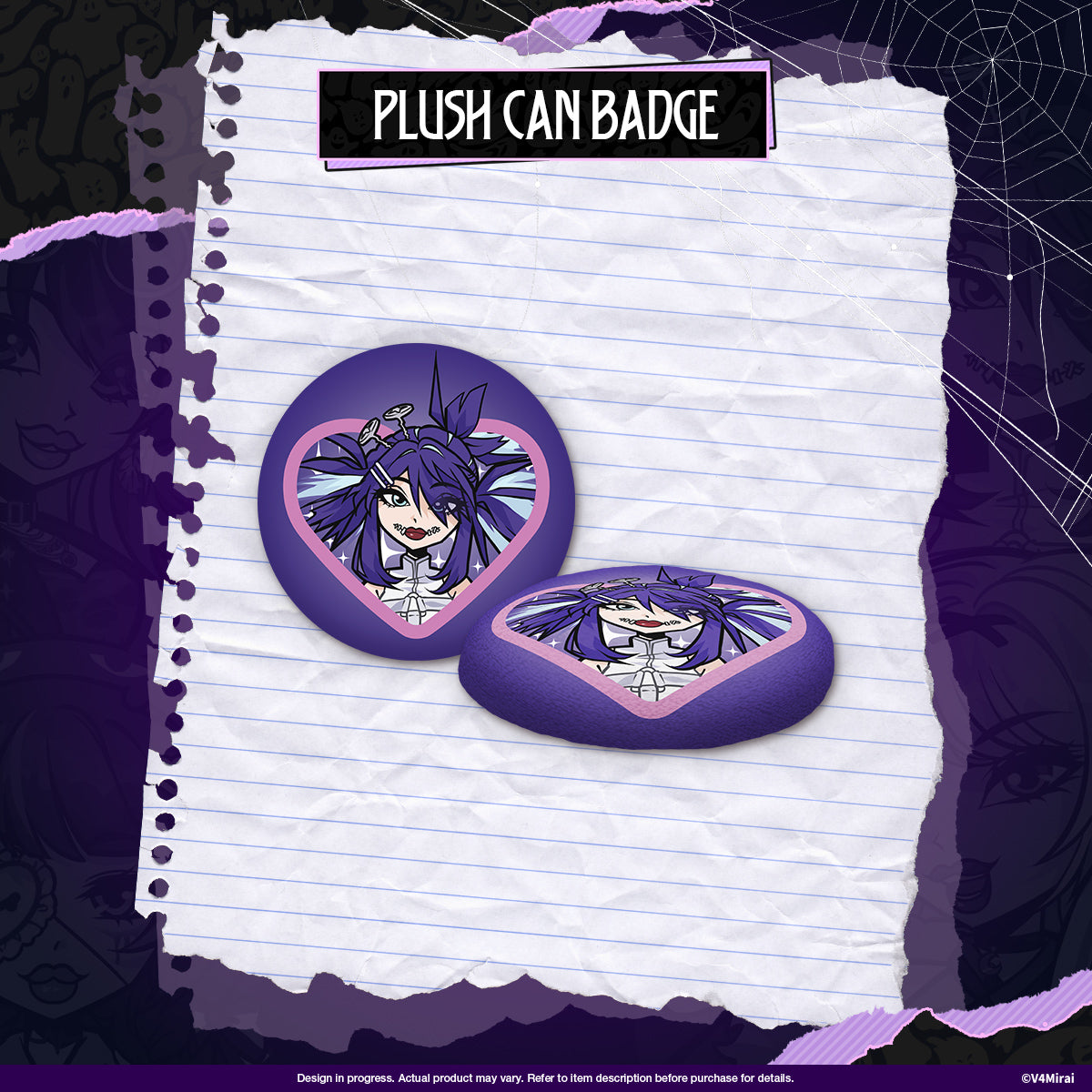 Lunalia Halloween Merch - Plush Can Badge