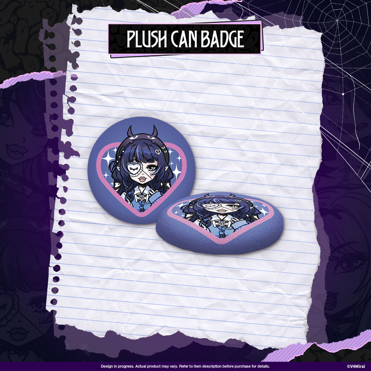 Lunalia Halloween Merch - Plush Can Badge