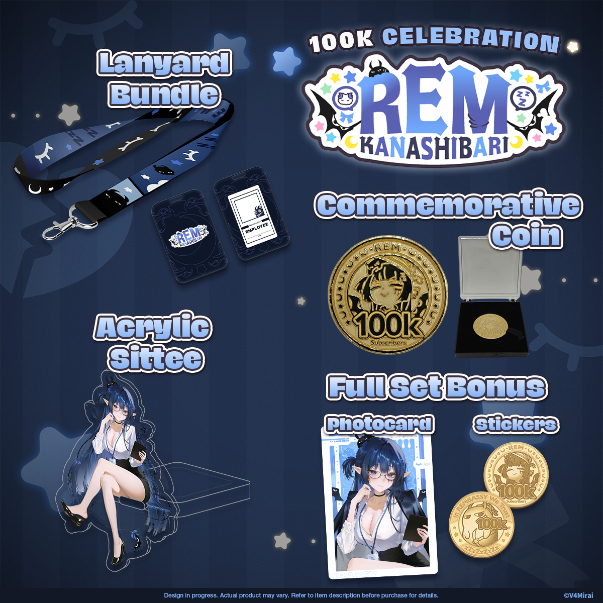 REM Kanashibari 100k Subscribers Celebration Merch