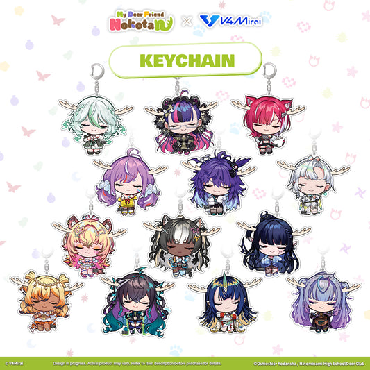 My Deer Friend Nokotan × V4Mirai Collab Merch - Keychain