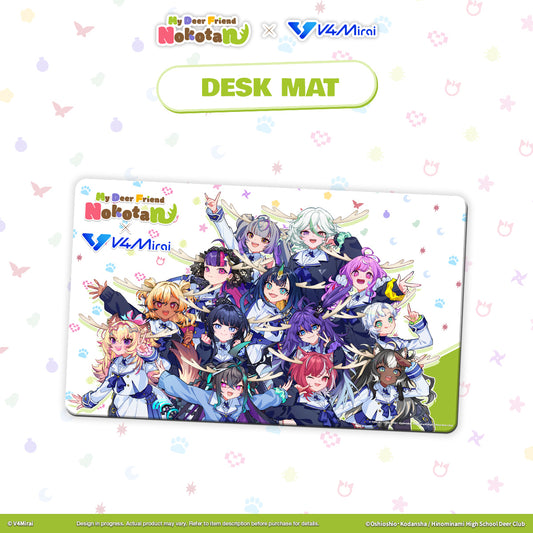 My Deer Friend Nokotan × V4Mirai Collab Merch - Desk Mat