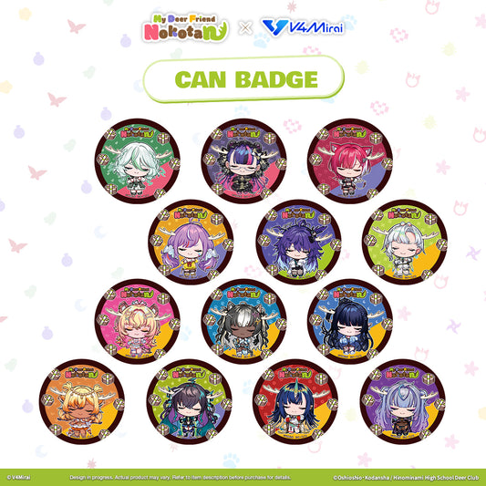 My Deer Friend Nokotan × V4Mirai Collab Merch - Can Badge