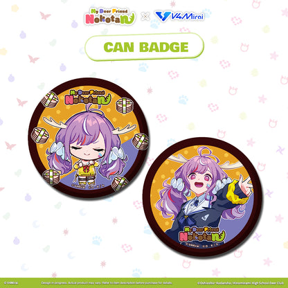 My Deer Friend Nokotan × V4Mirai Collab Merch - Can Badge