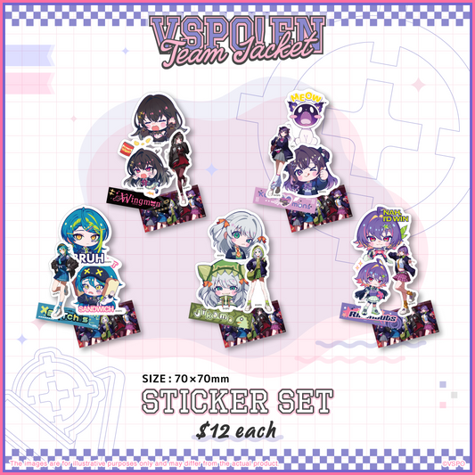 VSPO! EN Team Jacket Series - STICKER SET