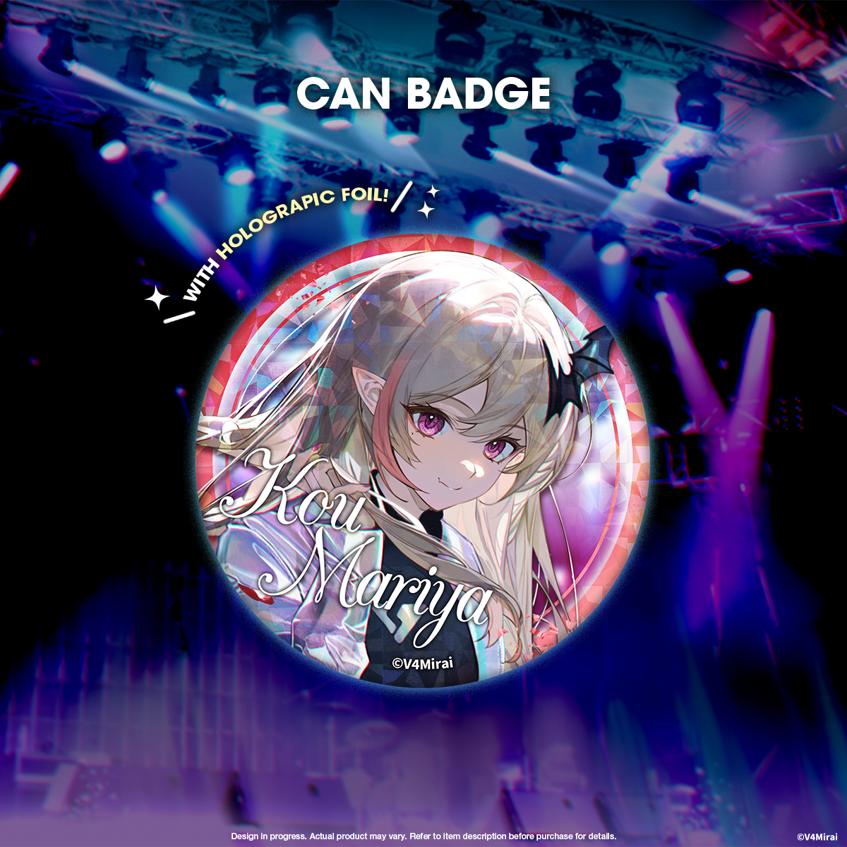 Can Badge "Kou Mariya" - V4Mirai 1st Year Anniversary Merch