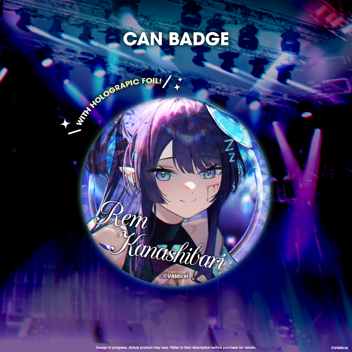 Can Badge "REM Kanashibari" - V4Mirai 1st Year Anniversary Merch