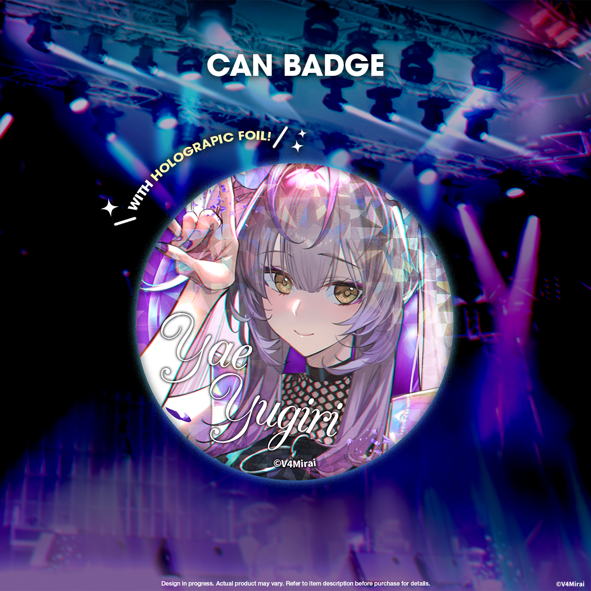 Can Badge "Yae Yugiri" - V4Mirai 1st Year Anniversary Merch