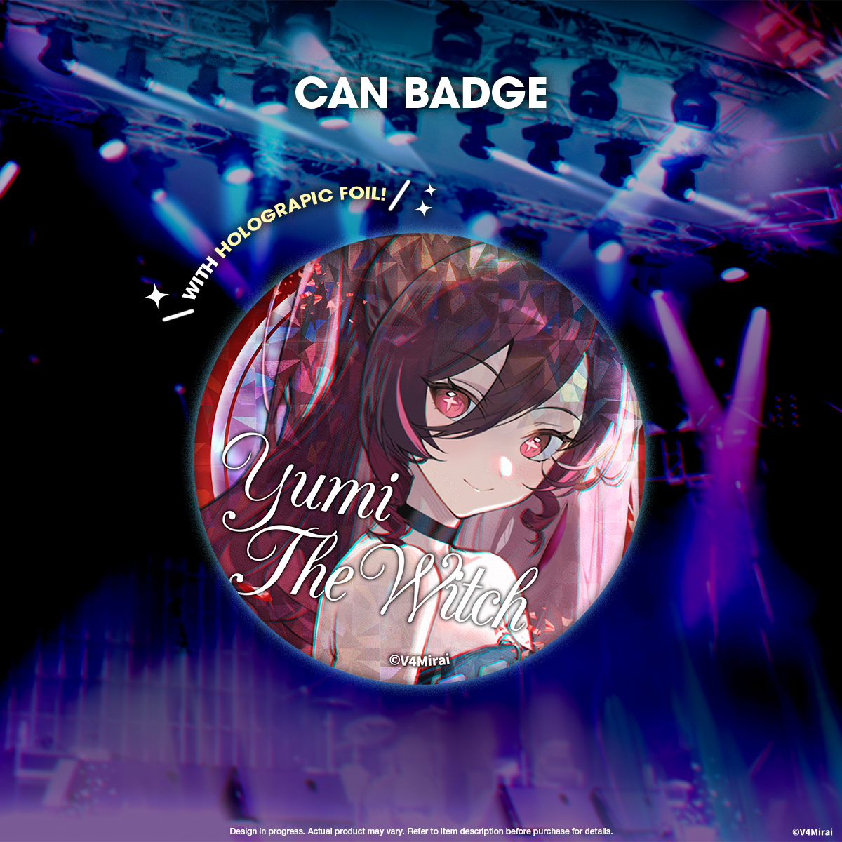 Can Badge "Yumi the Witch" - V4Mirai 1st Year Anniversary Merch