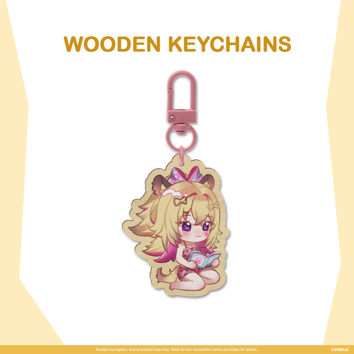 Voltail 2nd Anniversary Merch - Wooden Keychain