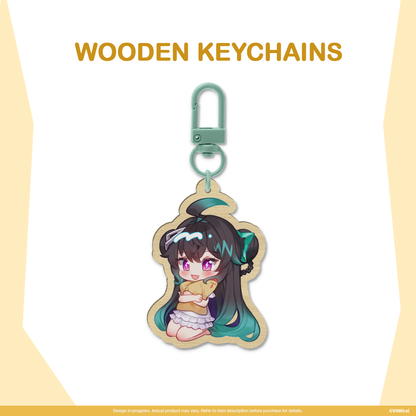 Voltail 2nd Anniversary Merch - Wooden Keychain