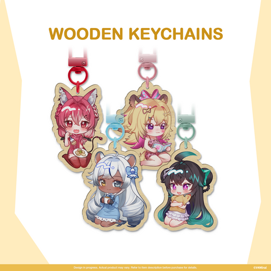 Voltail 2nd Anniversary Merch - Wooden Keychain