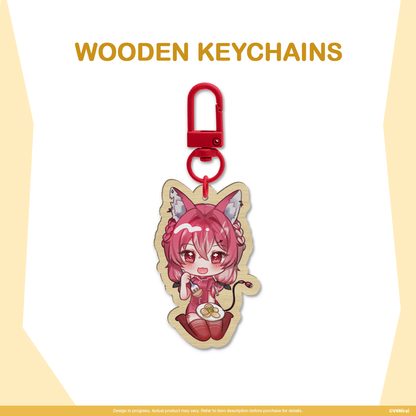 Voltail 2nd Anniversary Merch - Wooden Keychain