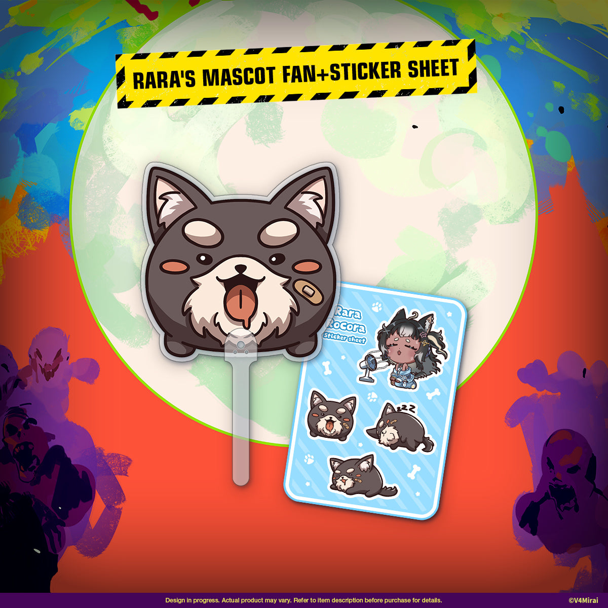 Voltail 1st Anniversary Merch - Rara's Mascot Fan + Sticker Sheet ...