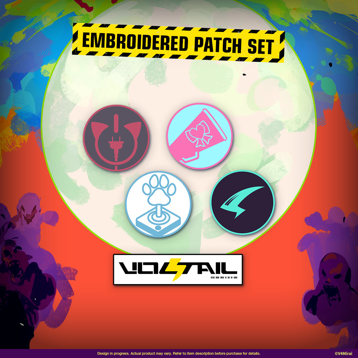 Voltail 1st Anniversary Merch - Group Embroidered Patch Set