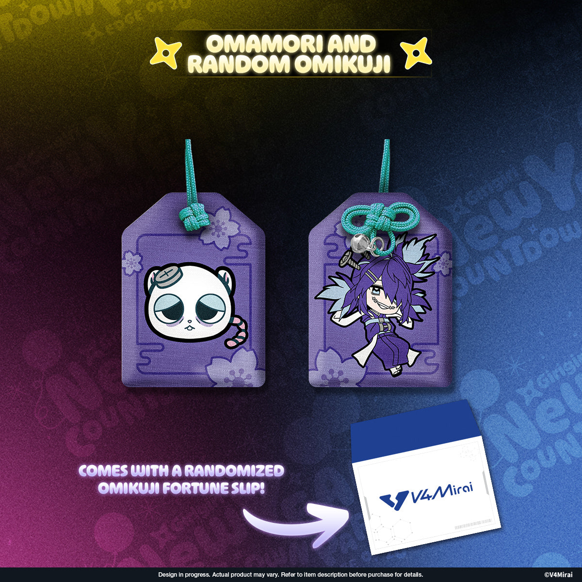 V4Mirai 2026 New Year Blessings Merch - Omamori and random Omikuji