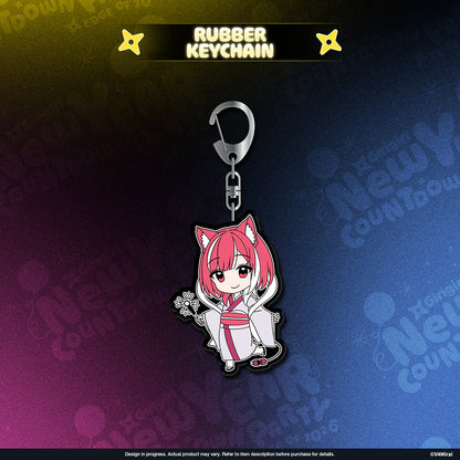 V4Mirai 2026 New Year Blessings Merch - Rubber Keychain